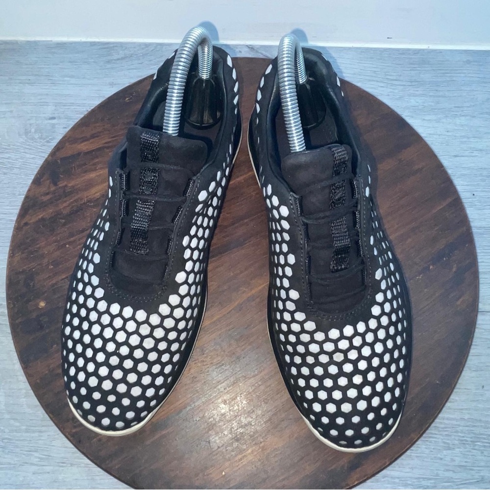 Prada Slip-on Trainer Sneakers Shoes 3E 6267 White Black Polka Dot Size 36.5 - Picture 6 of 10